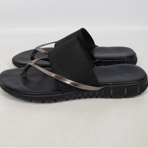 Ron White Rapisardi Danae Thong Sandal Gold Black Size 40 Made in Ita… - Picture 7 of 16